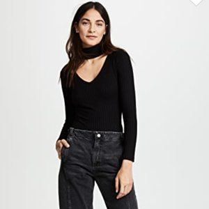 LNA Turtleneck Black Bodysuit